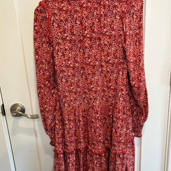 Max Studio Casual Red Print Dress - Picture 6 of 7
